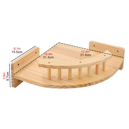 1 Piece Wall-Mounted Cat Climbing Rope Solid Wooden Pedals and Sisal Rope Kitten Training Claw Grinding Indoor Cat Furniture