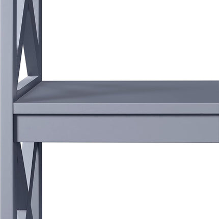 Console Table with 3 Storage Shelves, Entryway Table Sofa Side Table Narrow Long Bookshelf for Hallway Living Room, Accent Furniture, Gray