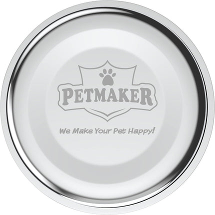 Set of 2 Stainless Steel Dog Bowls - 40Oz Pet Bowls with Decorative Dog Food Stand - Metal Food and Water Dishes for Large Pets - Puppy Essentials by  (Silver/Black)