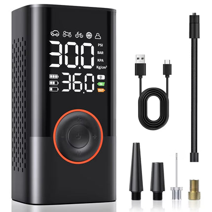 Powerful Wireless Car Air Compressor - Electric Tire Inflator for Cars, Motorcycles, Bicycles & More!