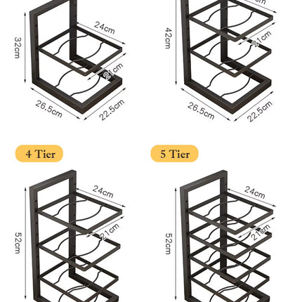 Adjustable Pot Rack Organizer, Kitchen Stainless Steel Pot Storage Rack ,Multi-Layer Household Pot and Pan Organzier for Kitchen