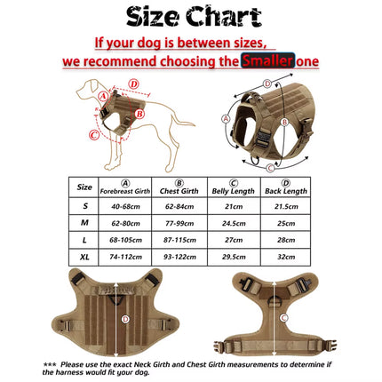 Tactical Large Dog Harness with Poop Bag Dispenser Leash Pet Training Vest Waste Bag Holder for Dogs Walking Hunting Accessories