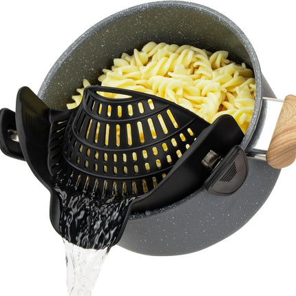 Revolutionary Heat-Resistant Silicone Clip-On Strainer: The Ultimate Collapsible Colander for Effortless Cooking!