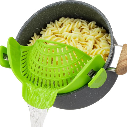 Revolutionary Heat-Resistant Silicone Clip-On Strainer: The Ultimate Collapsible Colander for Effortless Cooking!