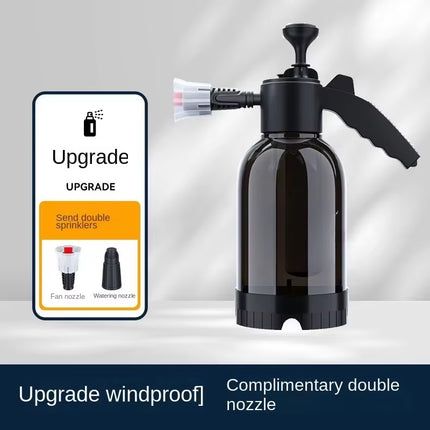 2L Hand Pump Foam Sprayer with 2 Types of Nozzle Hand Pneumatic Foam Cannon Snow Foam Car Wash Spray Bottle Car Window Cleaning