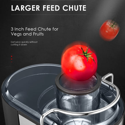 Juilist 2-Speed Electric Juicer Machines, 400W, 11 Fl Oz, Silver