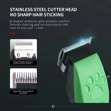 Pet Grooming Hair Clippers Rechargeable Cat Hair Trimmer for Dogs Adjustable Professional Electric Rechargeable Cat Shaver